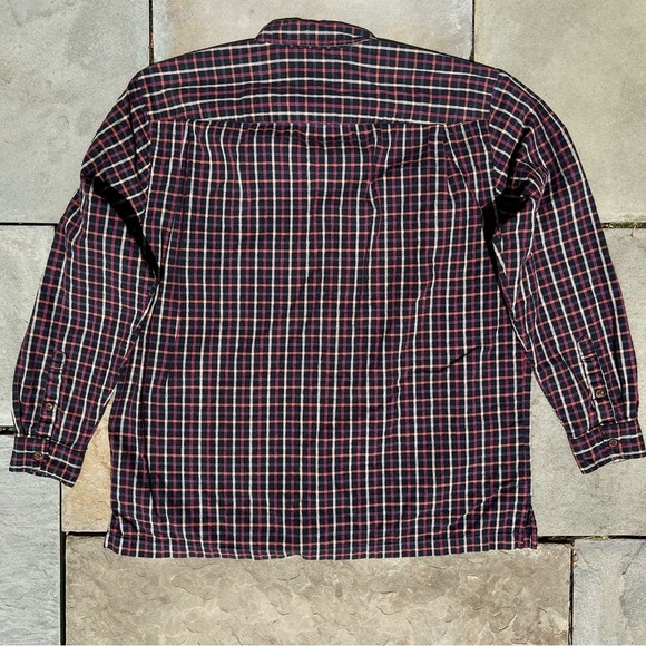 Y2K Square Pattern Plaid Knit Button Down Shirt - Picture 2 of 6